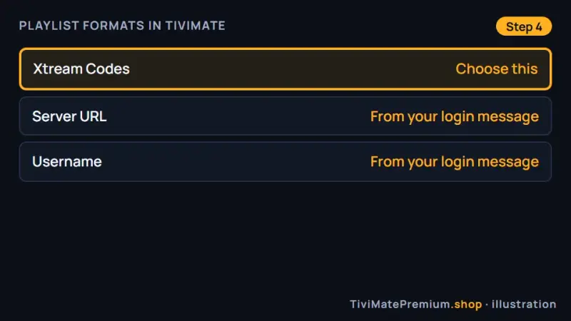 Adding the Xtream Codes login again so TiviMate reloads the programme guide data